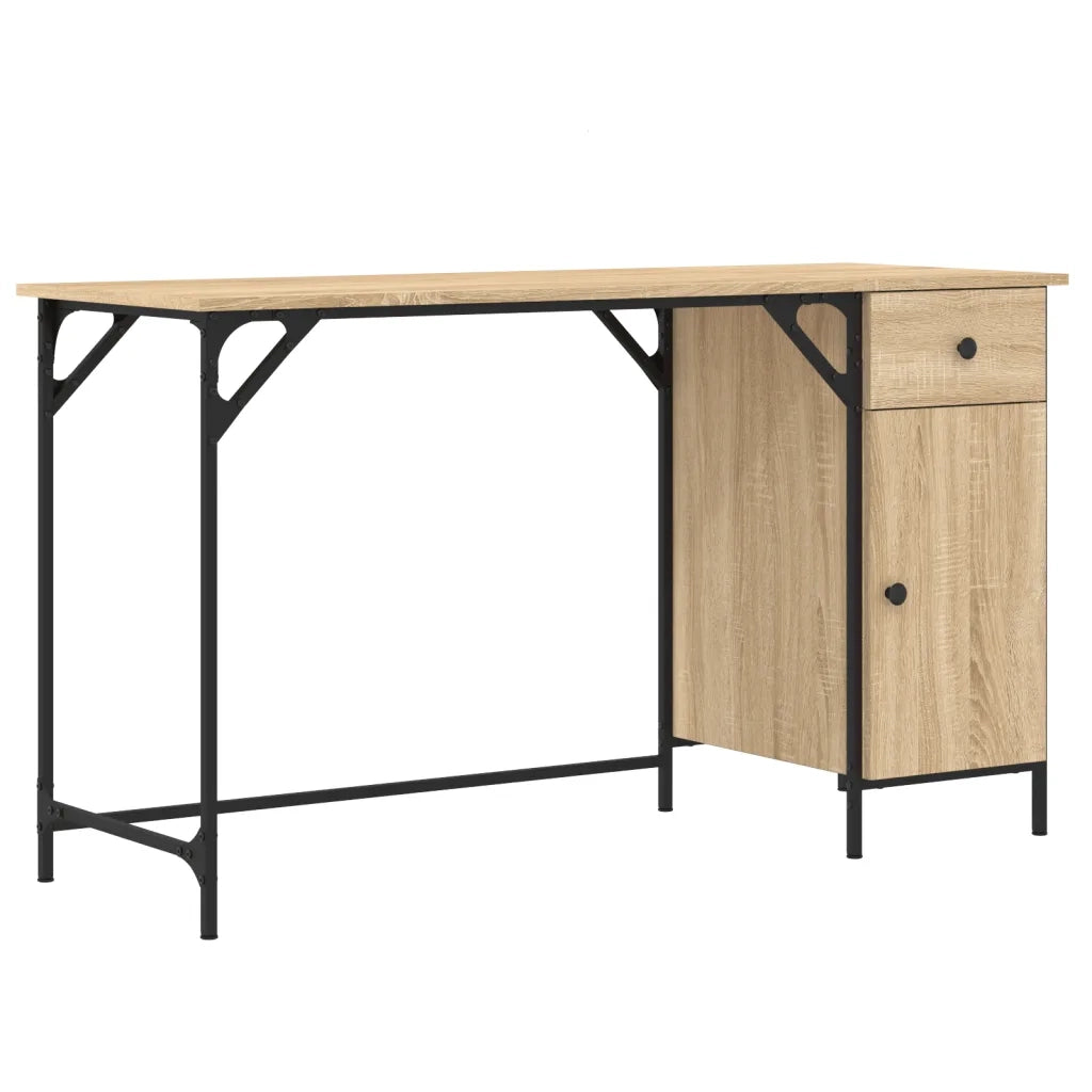 Scrivania Computer Rovere Sonoma 131x48x75 cm Legno Multistrato 836219
