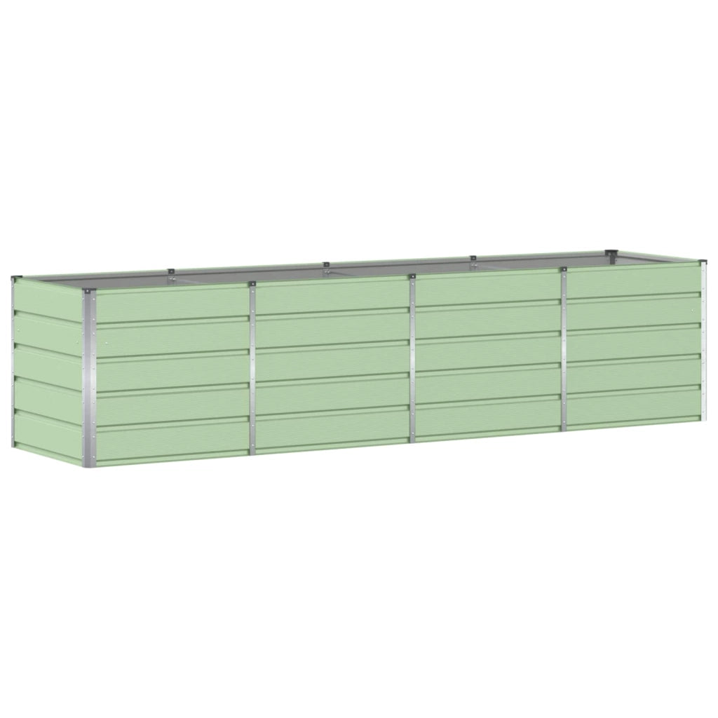 Fioriera da esterno moderna dal design industriale 240 x 80 x 75 cm acciaio verde 02_0059271