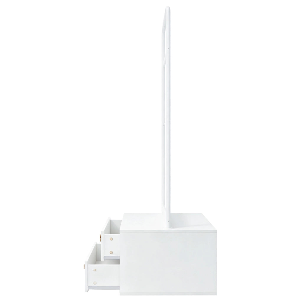 APPENDIABITI per bambini 70x55x168 cm con 2 cassetti Bianco