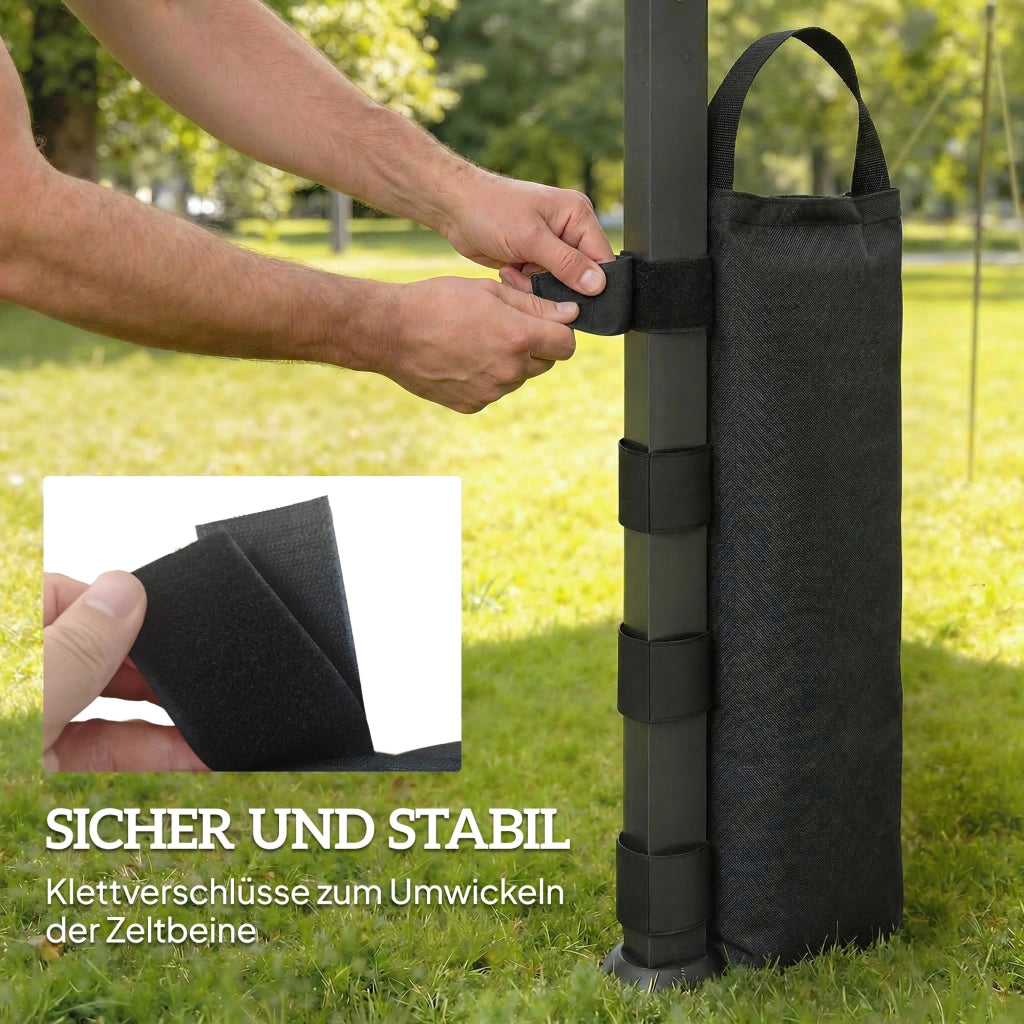 Set 8 sacchi di sabbia per gazebo ¨C Xylo ¨C 40 kg Oxford 600D nero
