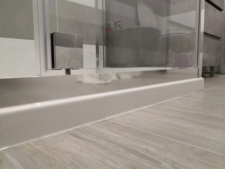 Box doccia Cristallo 6 mm 2 lati - Fisso piu' porta semi battente Trasparente - Misura: 80 x 100 x H190 cm 