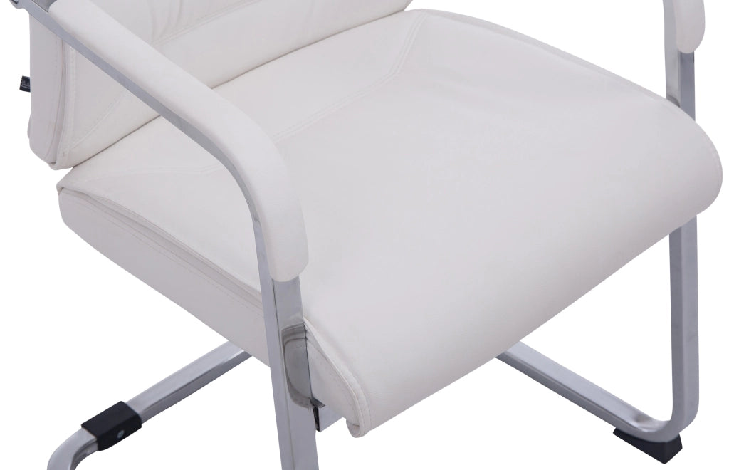 Sedia XL Anubis in similpelle bianco