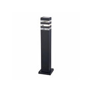Maytoni Lampada da terra moderna Unter den Linden 1 luce E27 IP54 nero alluminio diffusore plastica trasparente