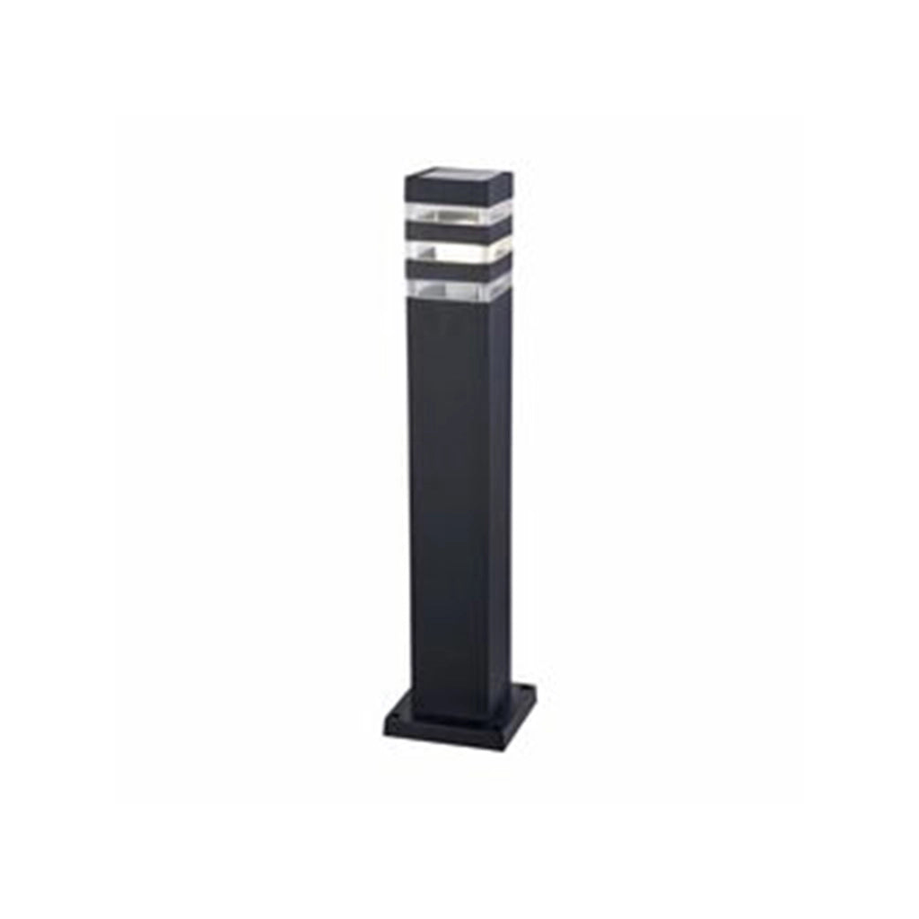 Maytoni Lampada da terra moderna Unter den Linden 1 luce E27 IP54 nero alluminio diffusore plastica trasparente
