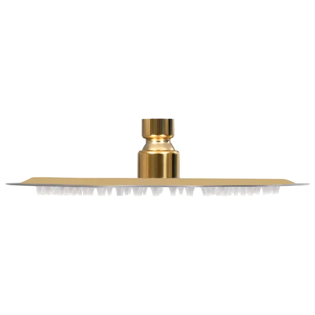 Soffione doccia a pioggia soffione doccia a spruzzo doccetta accessorio da bagno acciaio inox rotondo 20 cm oro 02_0002085