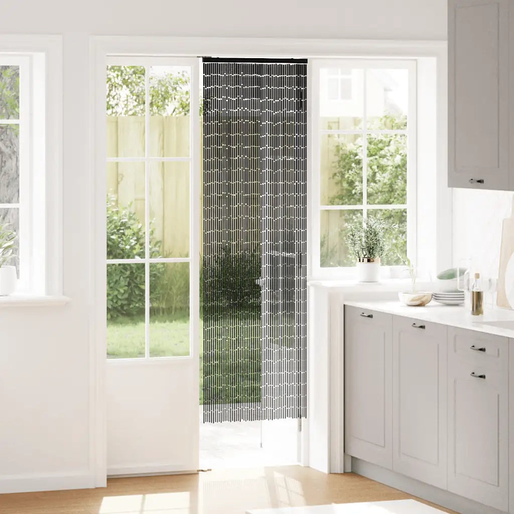 Tenda Antimosche per Porte-Zanzariera Grigio Scuro 56x185 cm Bamb¨´