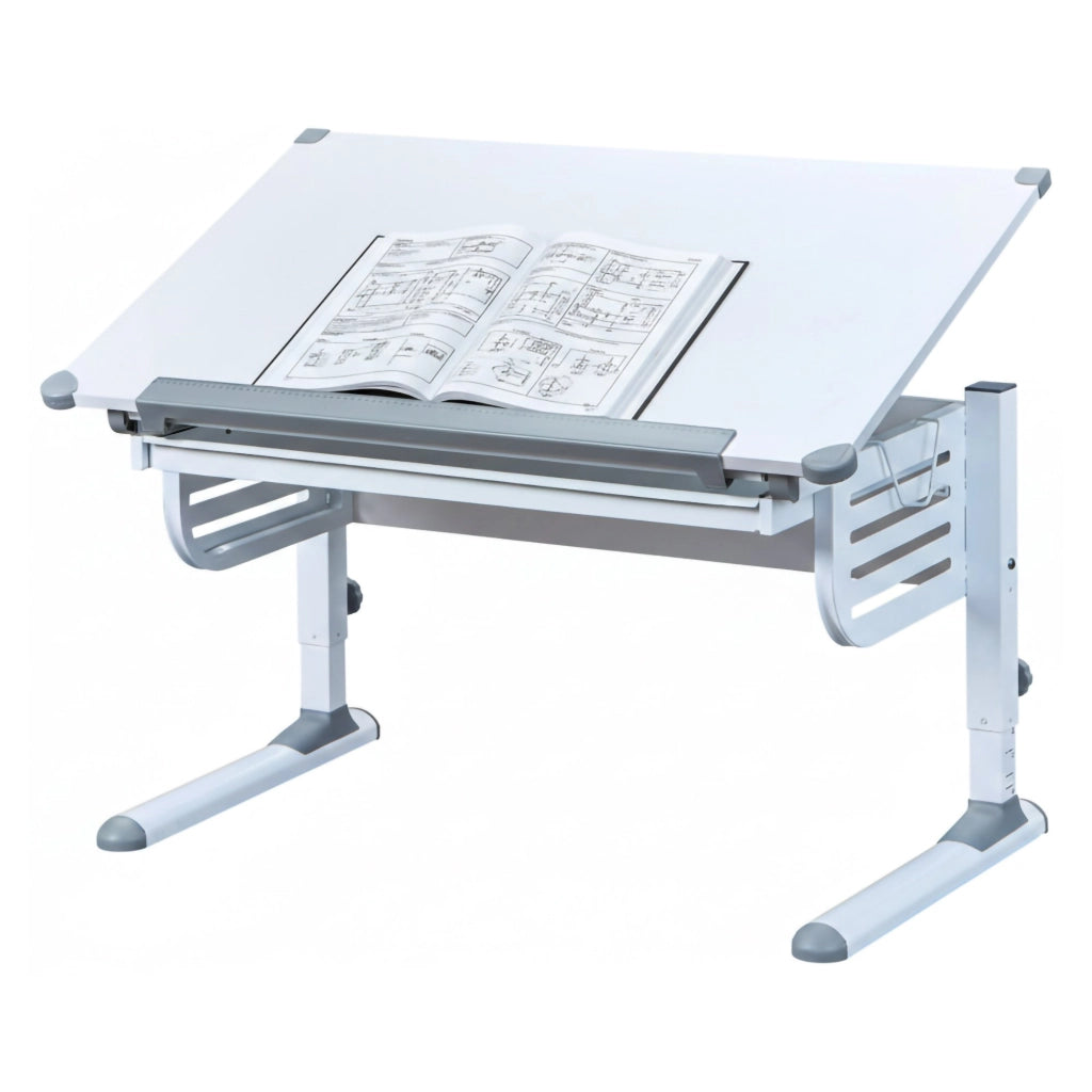 Saiano, Scrivania Materiale Piano in Legno Nobilitato, 110x55x68h cm Bianco