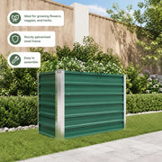 Garden Raised Bed Galvanized Steel 100x40x77 Cm Green