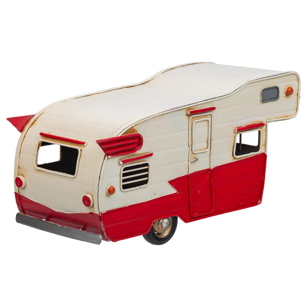 Caravan metallo rossa 28x12.5x15h cm