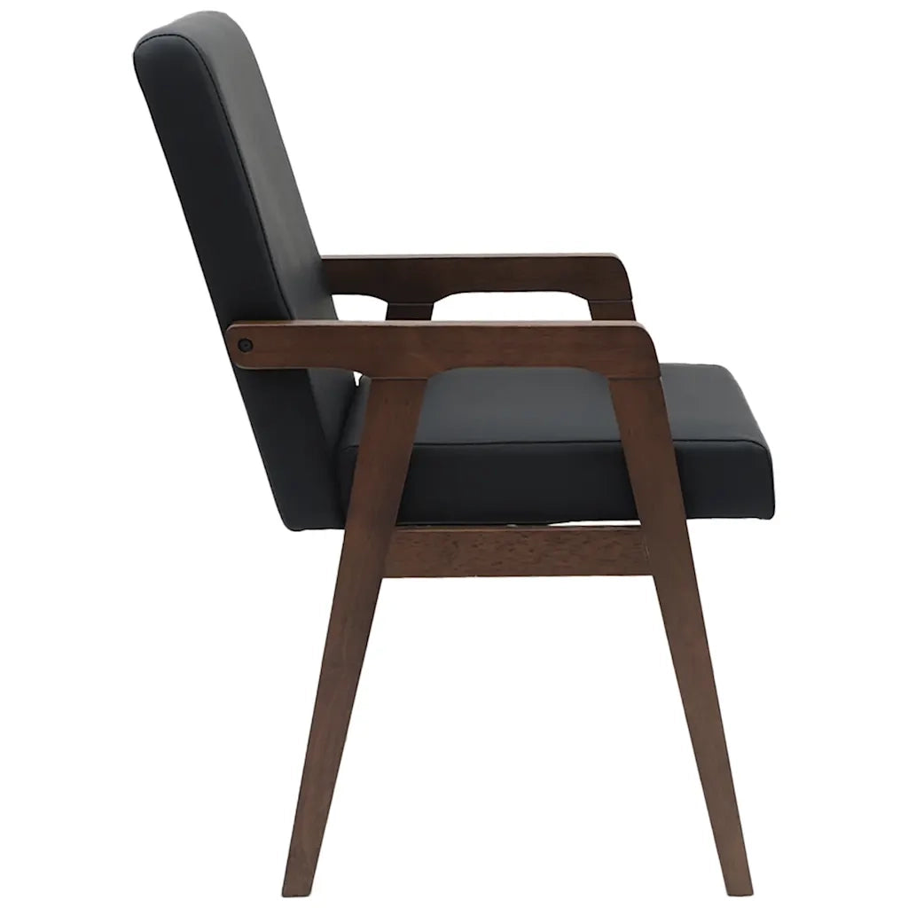 Sedie da Pranzo con Cuscini 2pz Marrone Legno Massello di Hevea