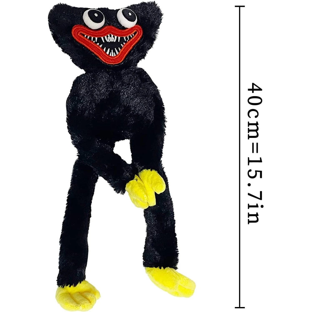 Trade Shop - Peluche Pupazzo Morbido Poppy Playtime Huggy Wuggy Plush Doll Gioco Nero 40 Cm -
