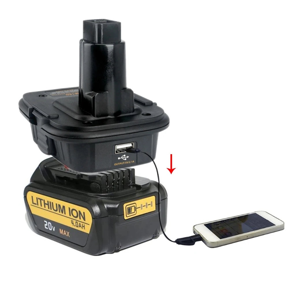 Adattatore per Batterie Dewalt e Milwaukee 18V DM18D – Compatibile con Utensili Dewalt 18V | Facile Montaggio