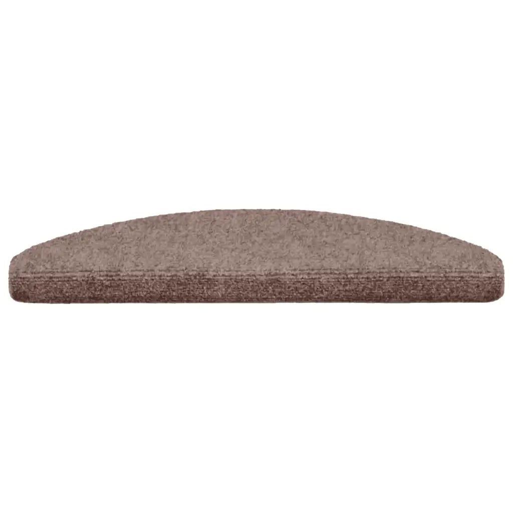 Tappetini per scale autoadesivi 10 pz 65x21x4 cm Marrone Chiaro semicircolari grandi 149699