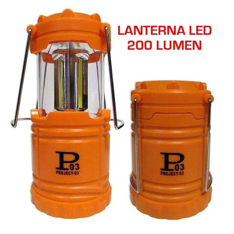 LANTERNA LAMPADA A LED D'EMERGENZA CASA - PESCA - CAMPEGGIO 200 LUMEN - UNIVERSALE
