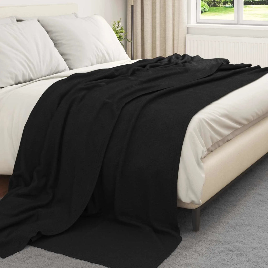 Coperte da Pile 6 pcs Nero 240 x 220 cm Panno 42017067