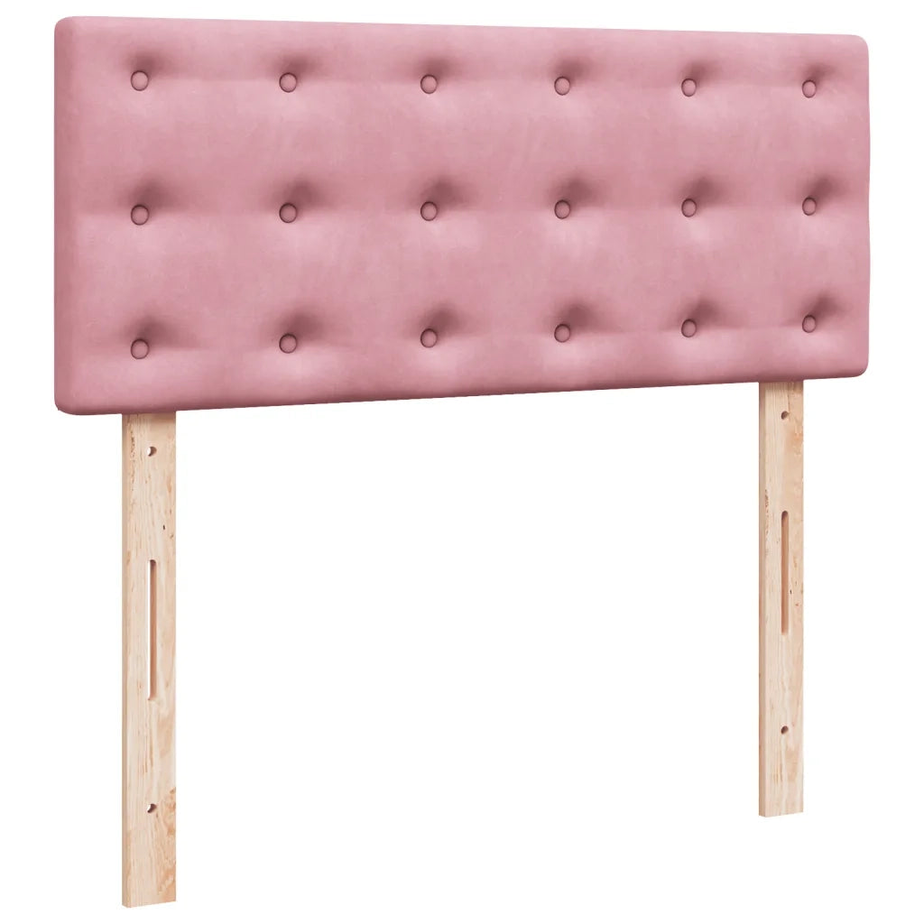 Giroletto a Molle con Materasso Rosa 120x190 cm in Velluto 3286275