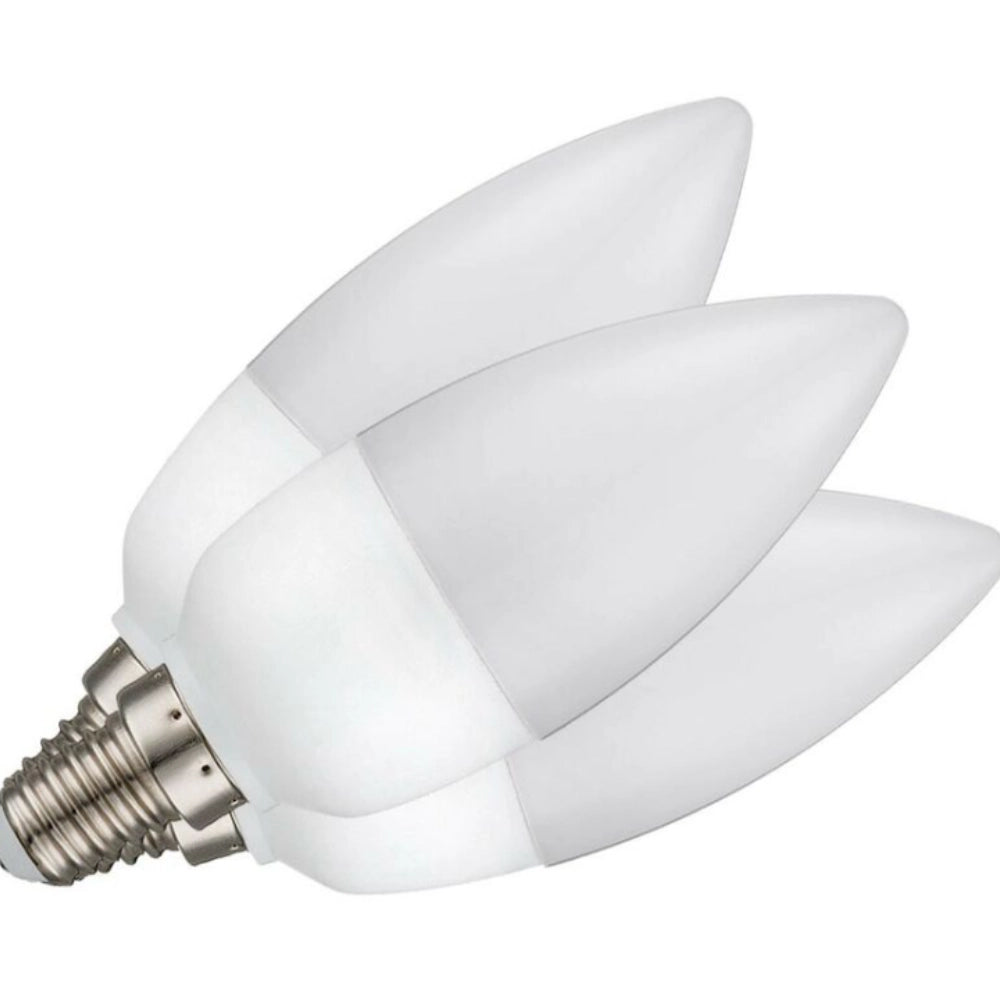 Kit lampadina a candela led optonica ac175-265v e14 c37 a led 8 watt *** temperatura colore lampada 4000k bianco natu...