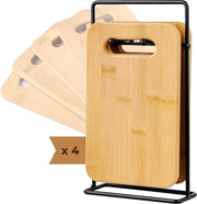 Set di Lame a Bamboe - Maggiore Spazio e Igiene - 4 pezzi - Colore Naturale - 100% Bamboe