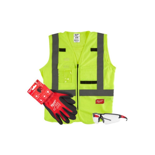 Safety Kit 2.0 MILWAUKEE Gilet Guanti Occhiali