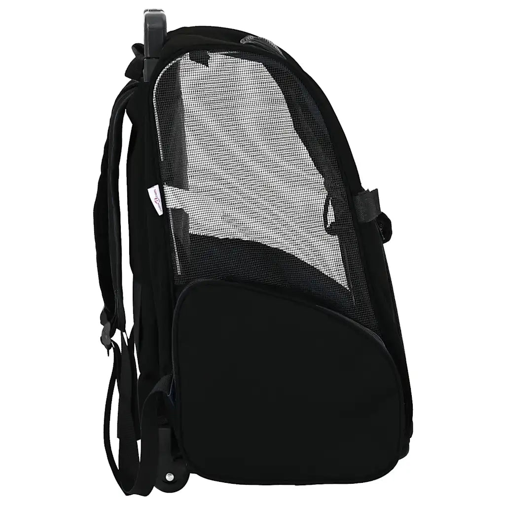 Carrello per Animali 3 in 1 Design Nero 48x32x(57-106) cm Tessuto Oxford 42007372