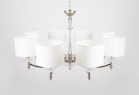 Lampadario Neoclassic in Metallo e Vetro Alicante Nickel