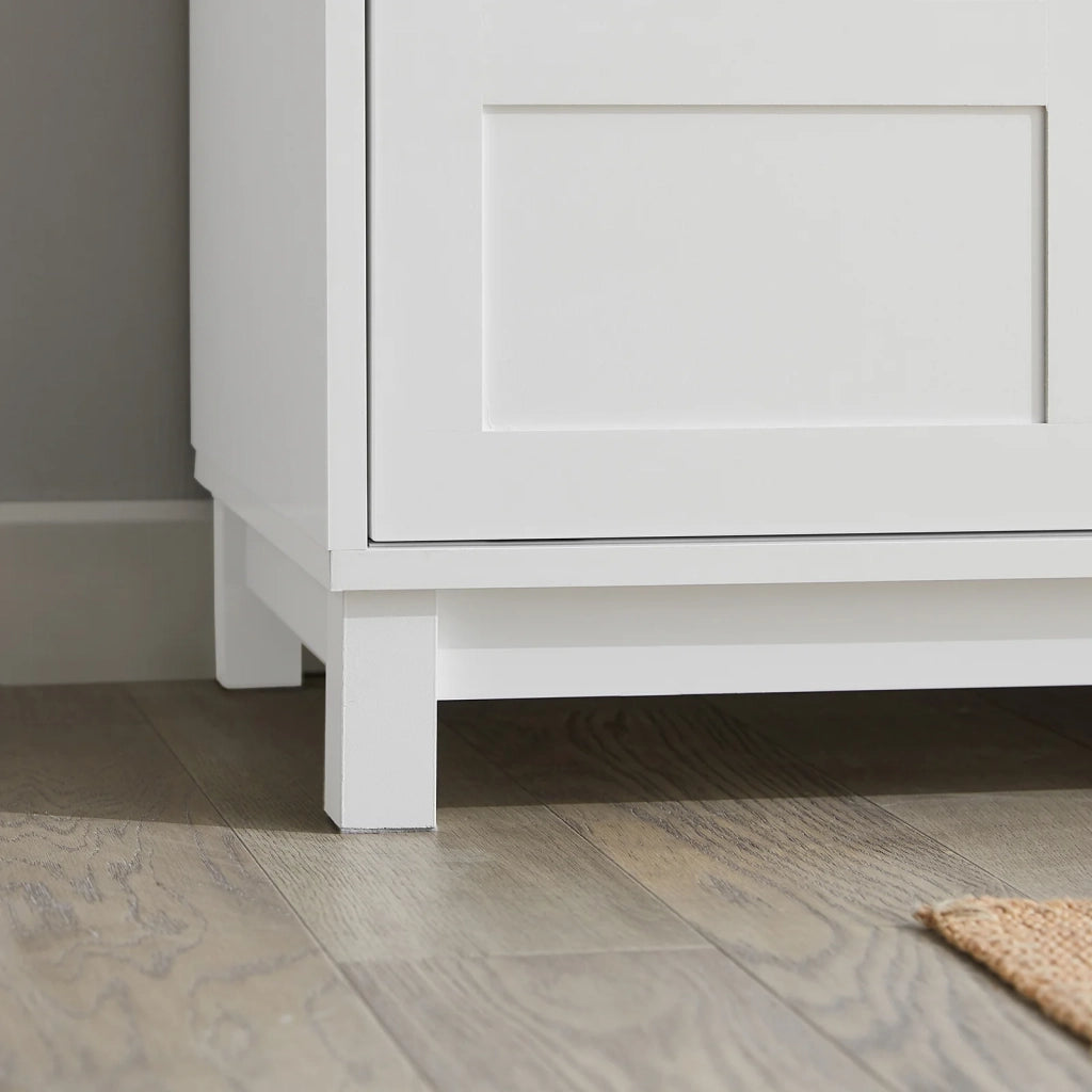 Scarpiera con Ante Scorrevoli Scarpiera Panca Portascarpe Panca ingresso Portascarpe con Cuscino 114x40x53 FSR86-W