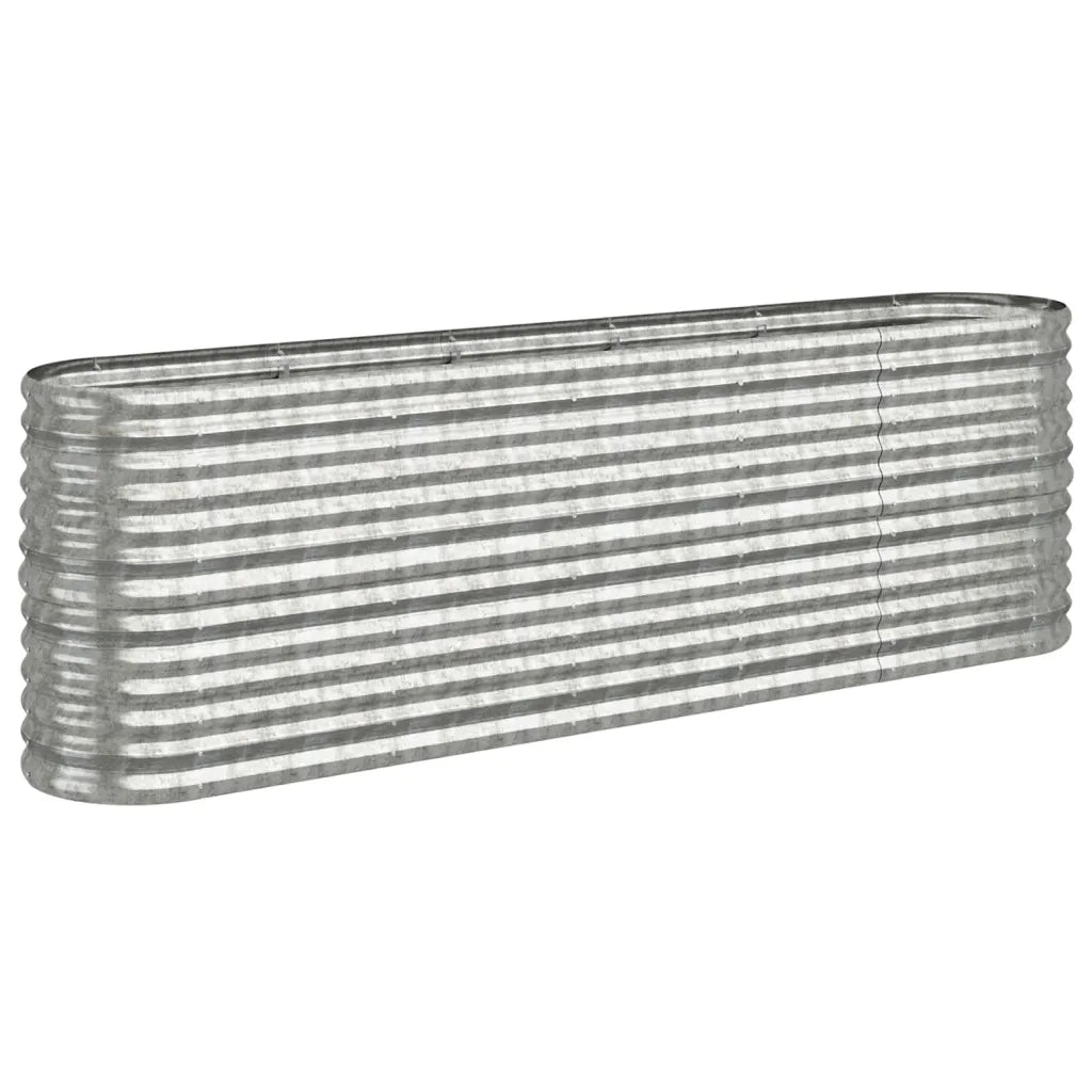 Letto Giardino Acciaio Zincato 224x40x68cm Argento 318902