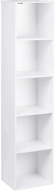 Libreria/scaffale per libri in MDF scaffale portaoggetti scaffale per ufficio schedario con 5 scomparti 32,2 cm bianco 19_0000204