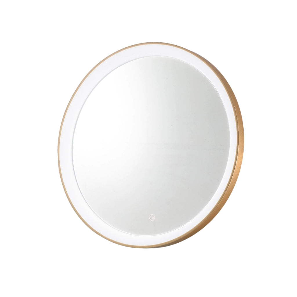 KRIZIA A/M - Applique Led 30W Dimmerabile con Specchio, Touch CCT 3000K-4000K, Antiappannamento, Finitura Oro Spazzolato - Gealuce