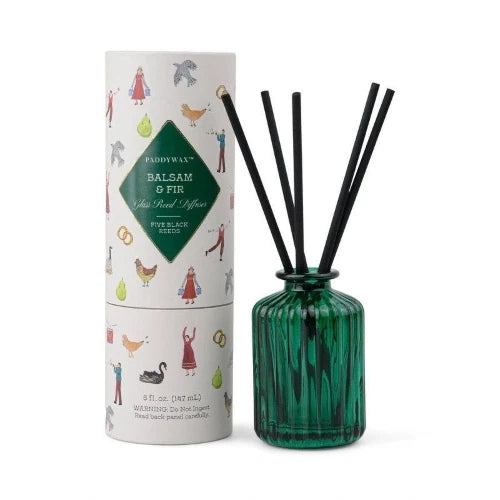 Diffusore natalizio in vetro rigato Verde -  Fragranza Winter Berry 147 ml (5 fl oz)