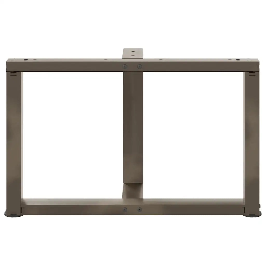Gambe per Tavolino da Caff¨¨ a Forma di T 2 pz-Set di 2 Gamba per Tavolo Nere 70x25x(42-43) cm Acciaio 519956