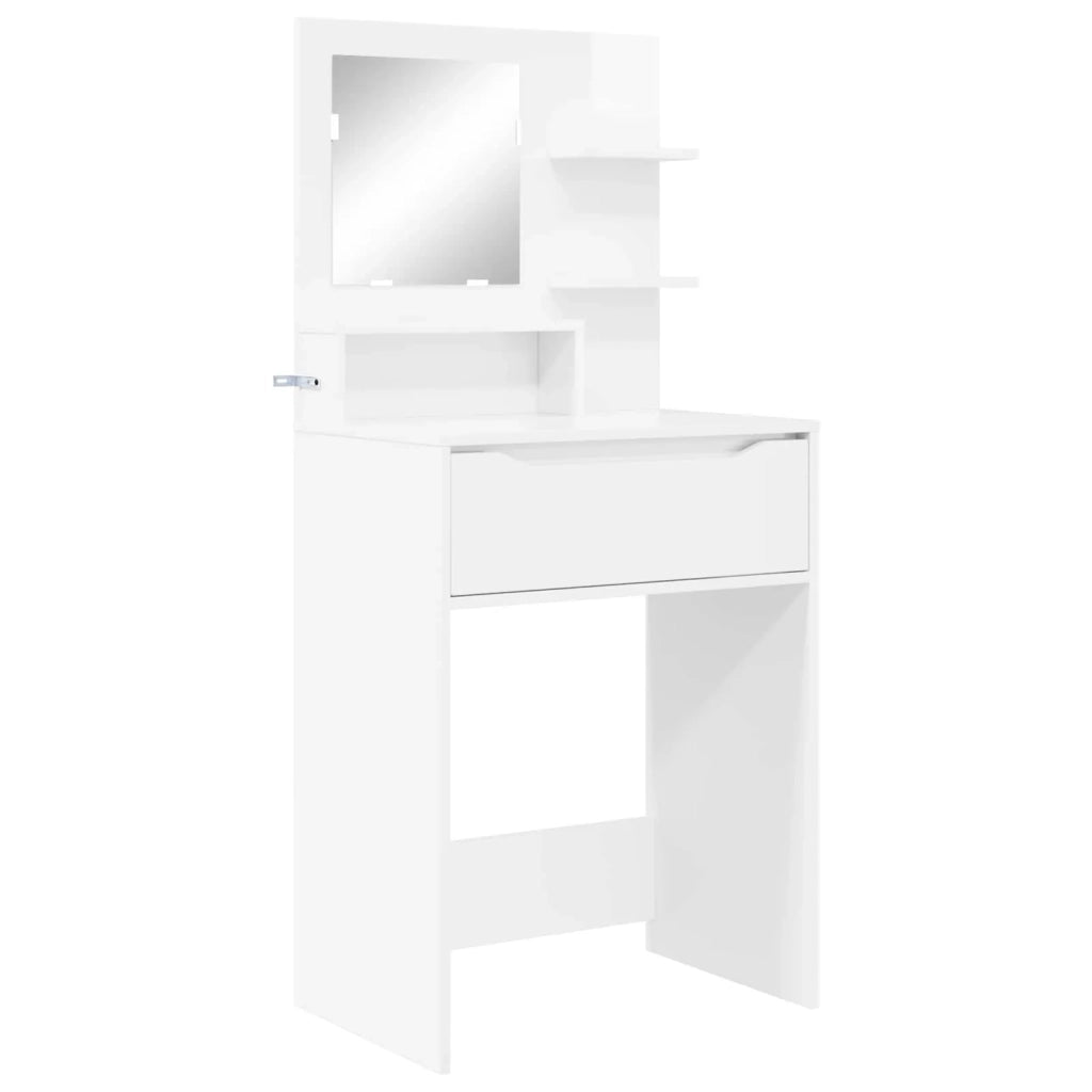 Tavoli da Trucco per Camera da Letto con cassetto Bianco Lucido 889001