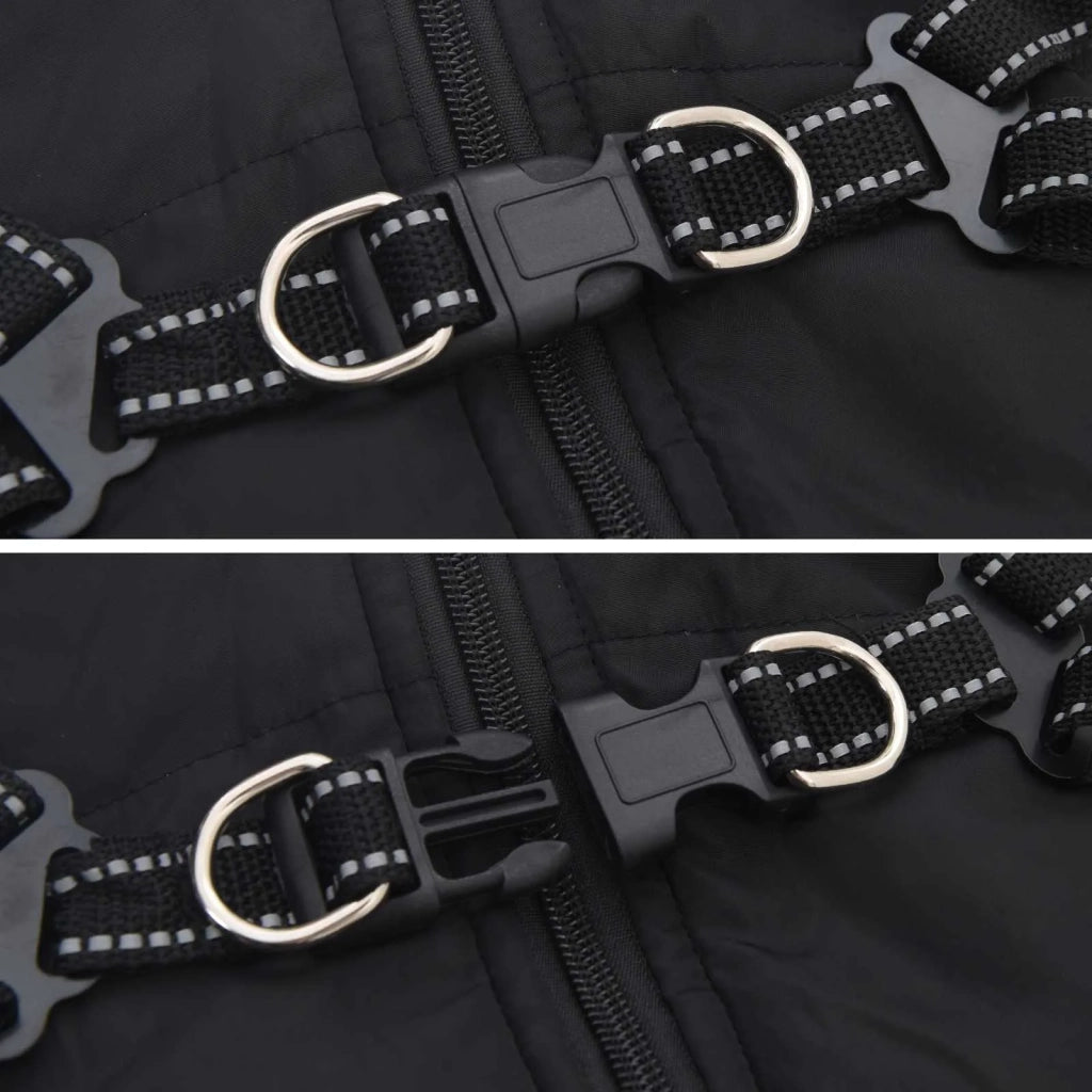 Cappotto per Cani Nero L36 Pile e Poliestere CFW2252507
