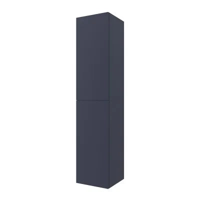 Colonna bagno sospesa 160 cm Melody blu navy con ante reversibili