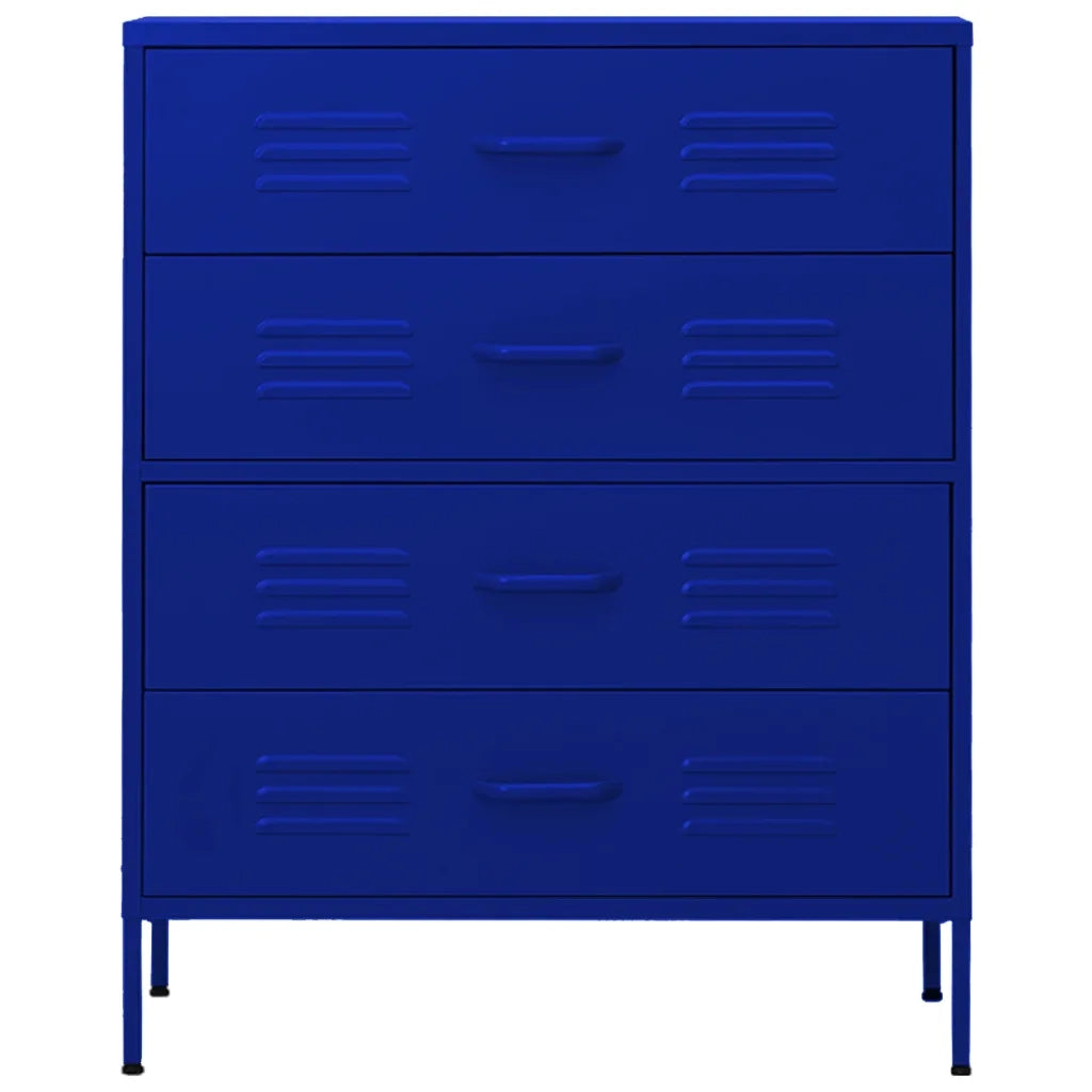 Cassettiera Blu Marino 80x35x101,5 cm in Acciaio 336199