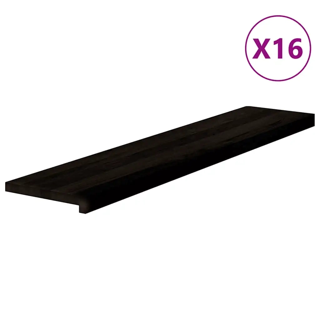Gradini 16 pz Marrone Scuro 120x30x2 cm Legno Massello Rovere