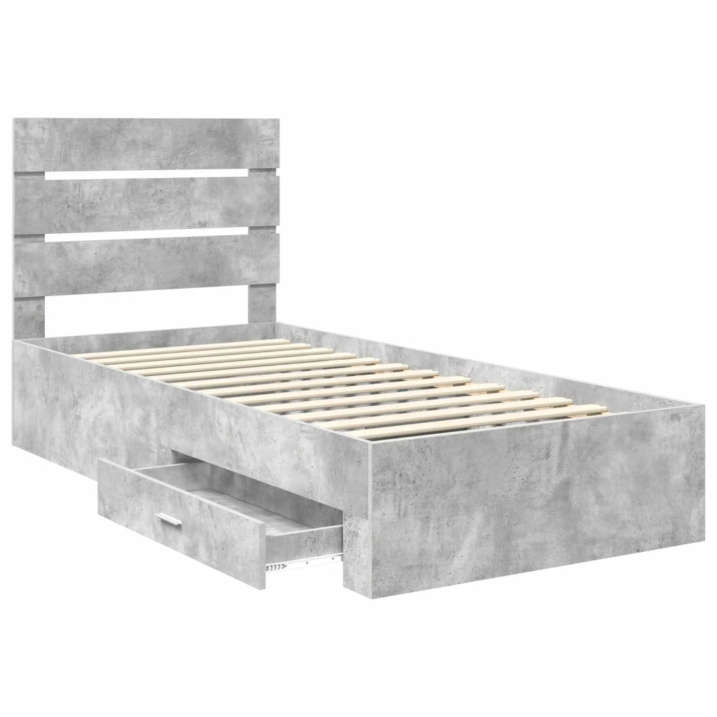 Struttura del letto-Giroletto Grigio Certo e Argento 70 x 190 cm 509656