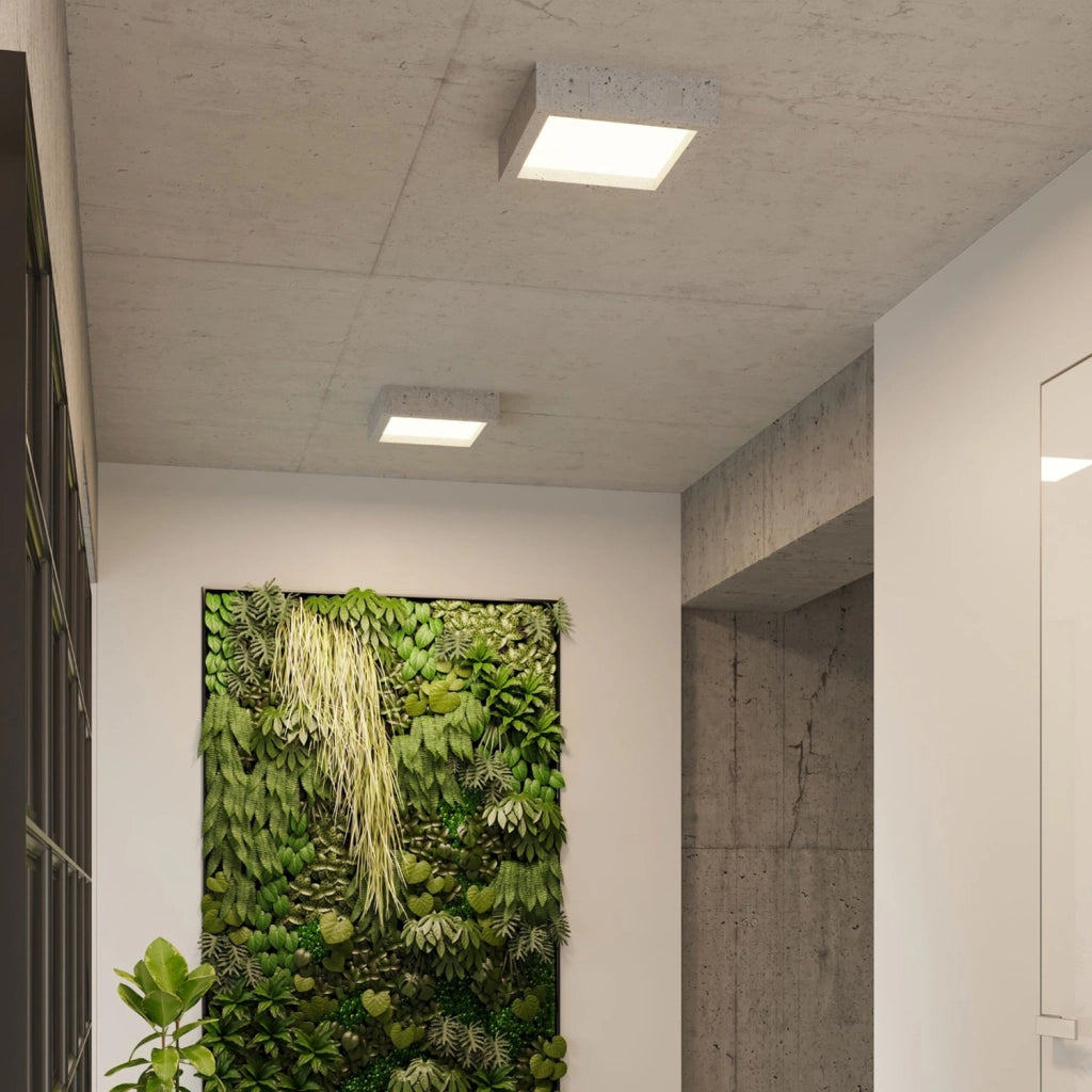 Plafoniera LED INDIRA Pure Lume cemento 33cm 18W calda