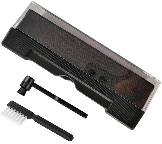 Kit di pulizia per vinili 3 in 1 - spazzola per piatti - pulitore antistatico - spazzola per polvere - spazzola per fibre - pulitore per il mantenimento dei vinili