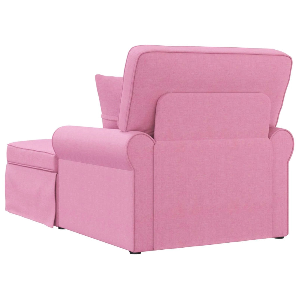 Chaise Longe con Gonna con cuscino 3 pcs Rosa Tessuto 42022947