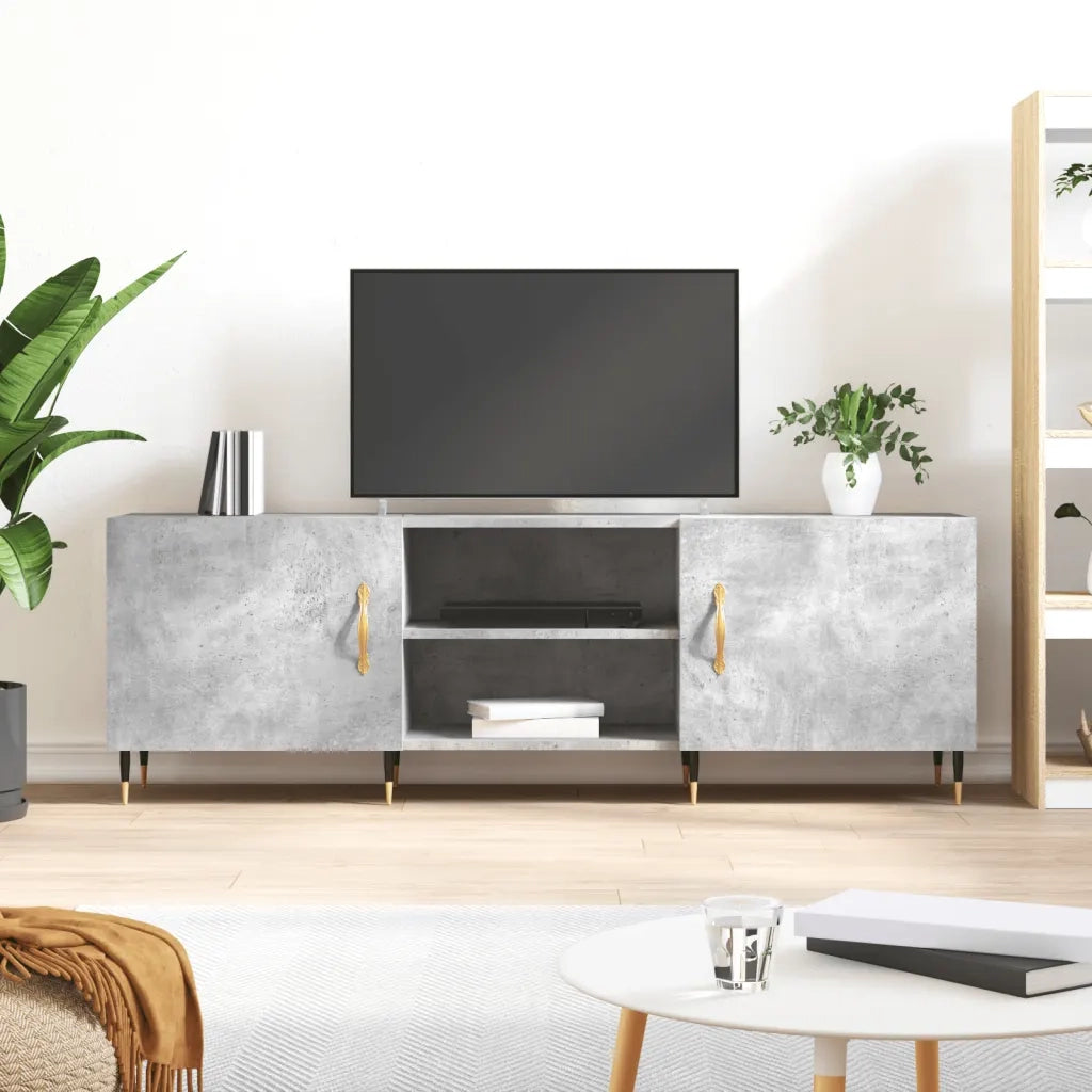 Mobile TV | Armadietto TV | Mobile Porta TV Grigio Cemento 150x30x50cm in Legno Multistrato