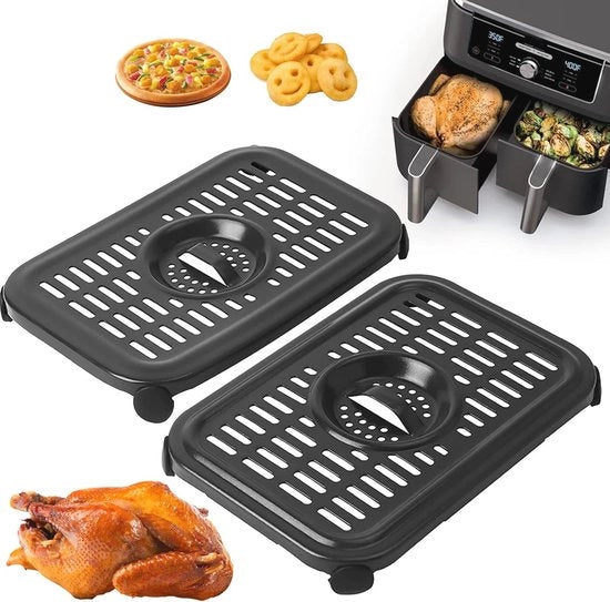 2 pezzi di Piatto Grill aeree - Accessori di sostituzione per pannelli di frittura - Anticaida e lavabile in lavastoviglie