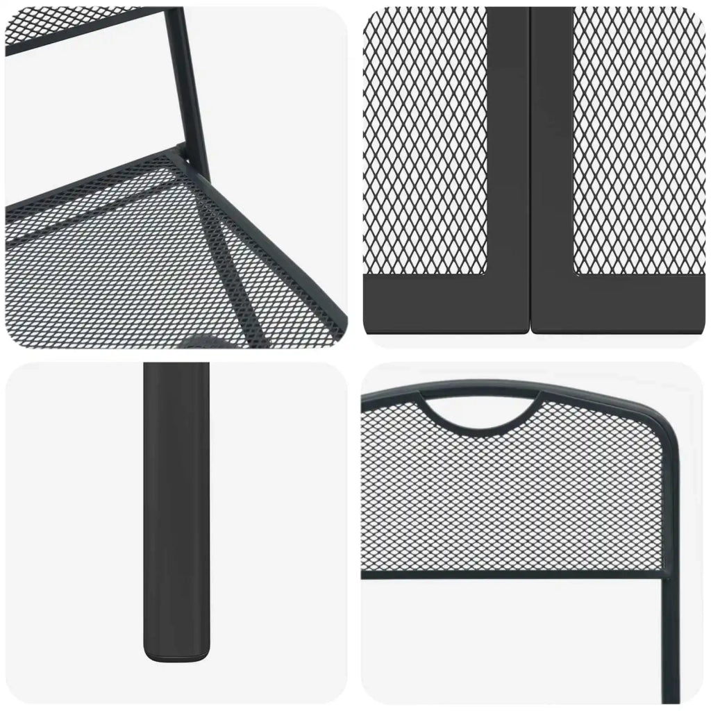 Set di Mobili da Esterno 5 pz Antracite Ferro e Acciaio 3422897