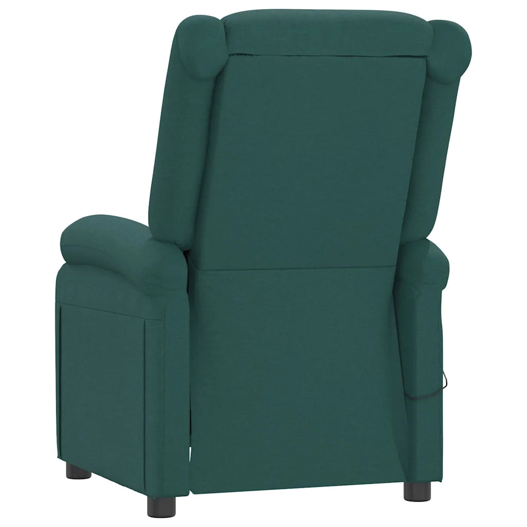 Poltrona Elettrica Reclinabile-Divano Sedia Verde Scuro in Tessuto 217705