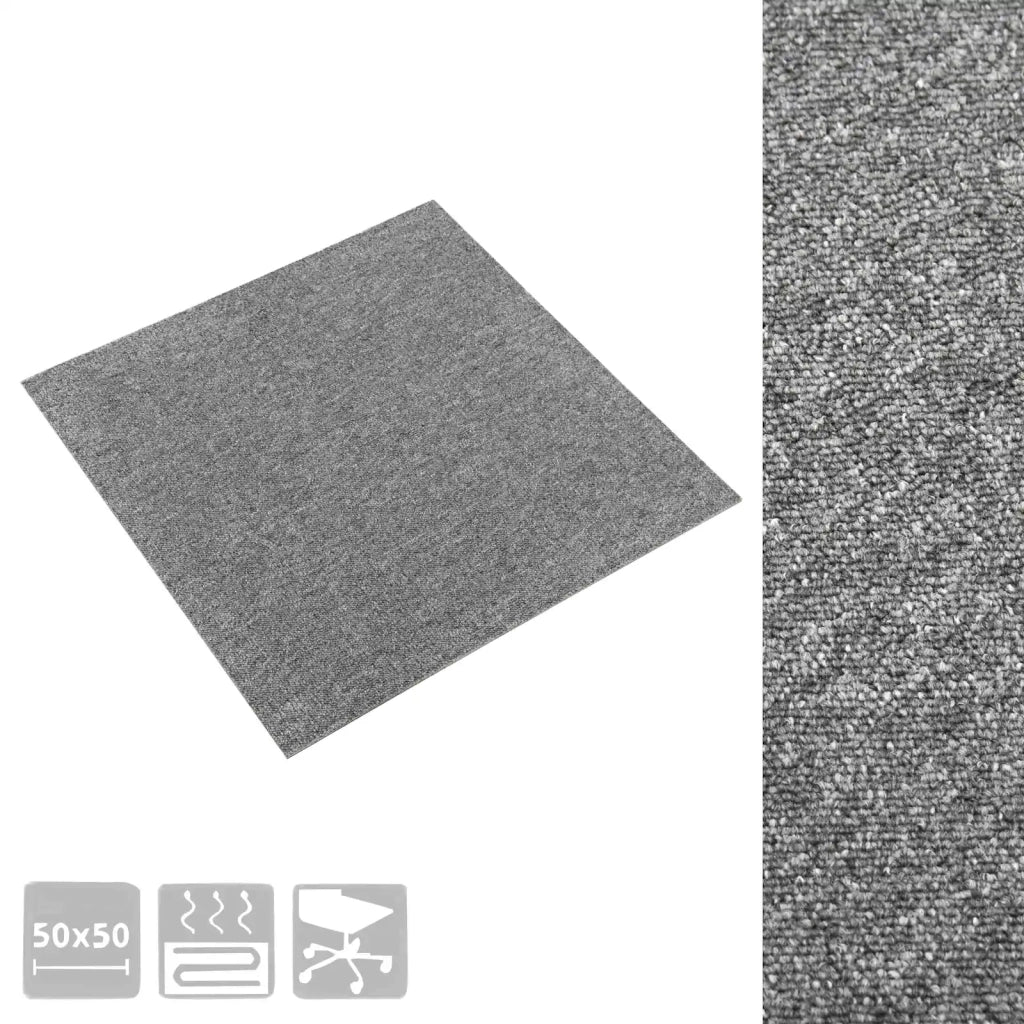 Tappeto 20 pcs Grigio 50 x 50 cm 100% Polipropilene