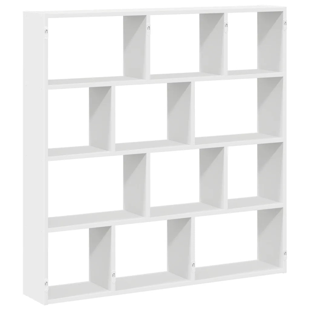 vidaXL Mensola a Cubo da Parete 12 Scomparti Bianca in Truciolato