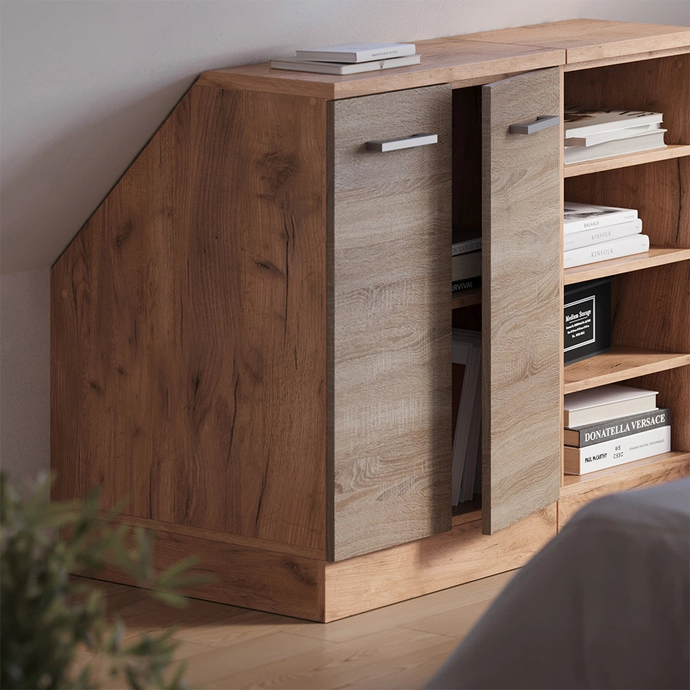 Mobile sottotetto Rion Sonoma/Rovere dorato 60 x 83.8 cm con 2 porte, carcassa 60 cm profondità Vicco