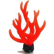 Trade Shop - Corallo In Silicone Movimento Naturale Rosso Fluo Ornamento Acquario Decorazioni -