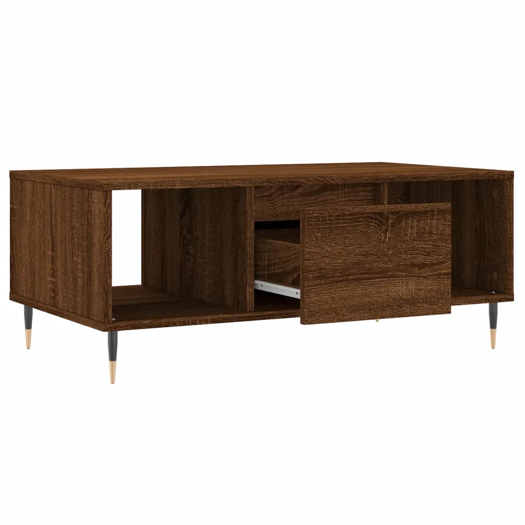 Tavolino da salotto | Tavolino da caff¨¨ | Tavolino da Soggiorno Rovere Marrone 90x50x36,5 cm in Multistrato