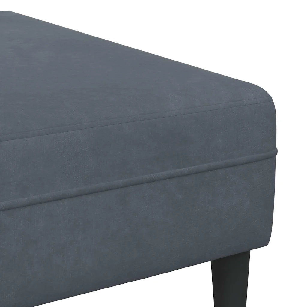Set di divani 3 pcs Grigio scuro Velluto